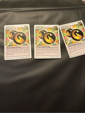 3 Pokemon Special Double Dragon Energy Cards